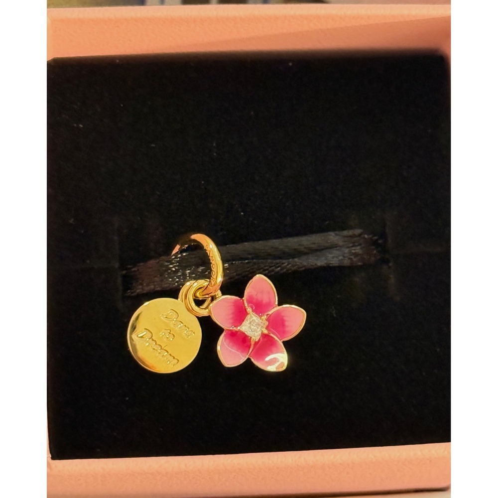 2026 Pandora Disney Parks Moana Flower Dare to Dream Charm Double Dangle NEW